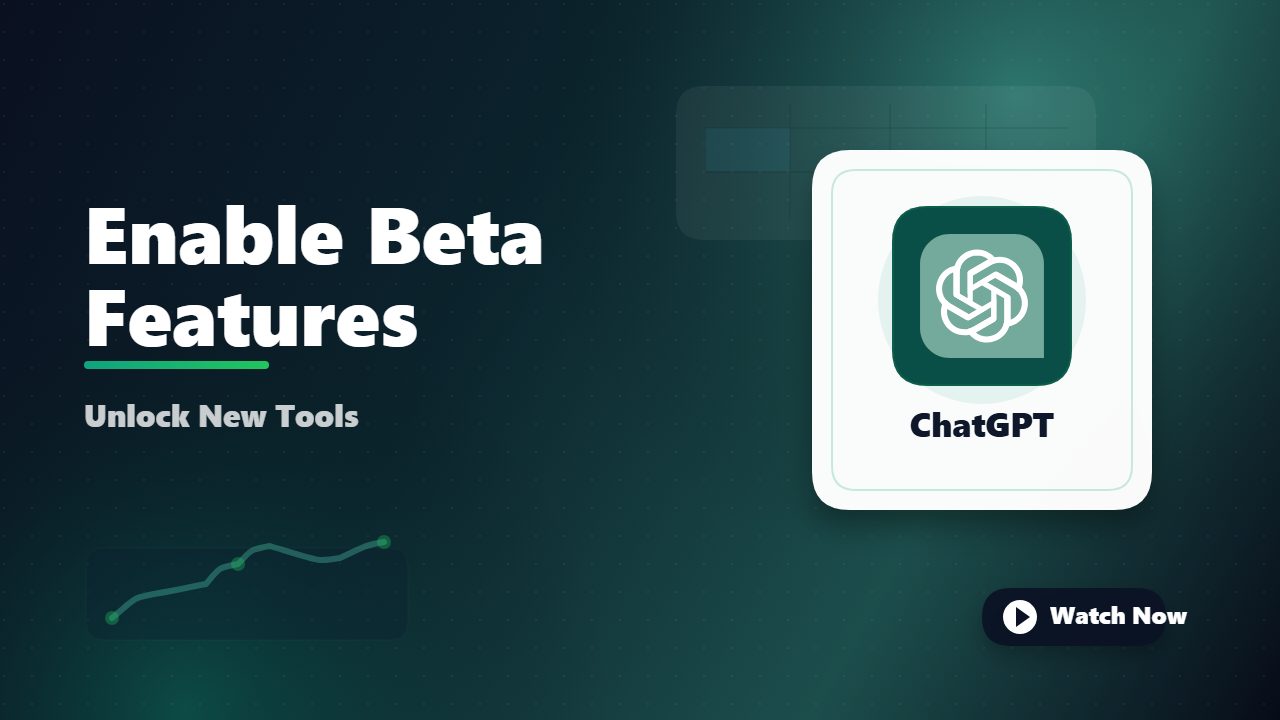 Activating Beta Features in ChatGPT