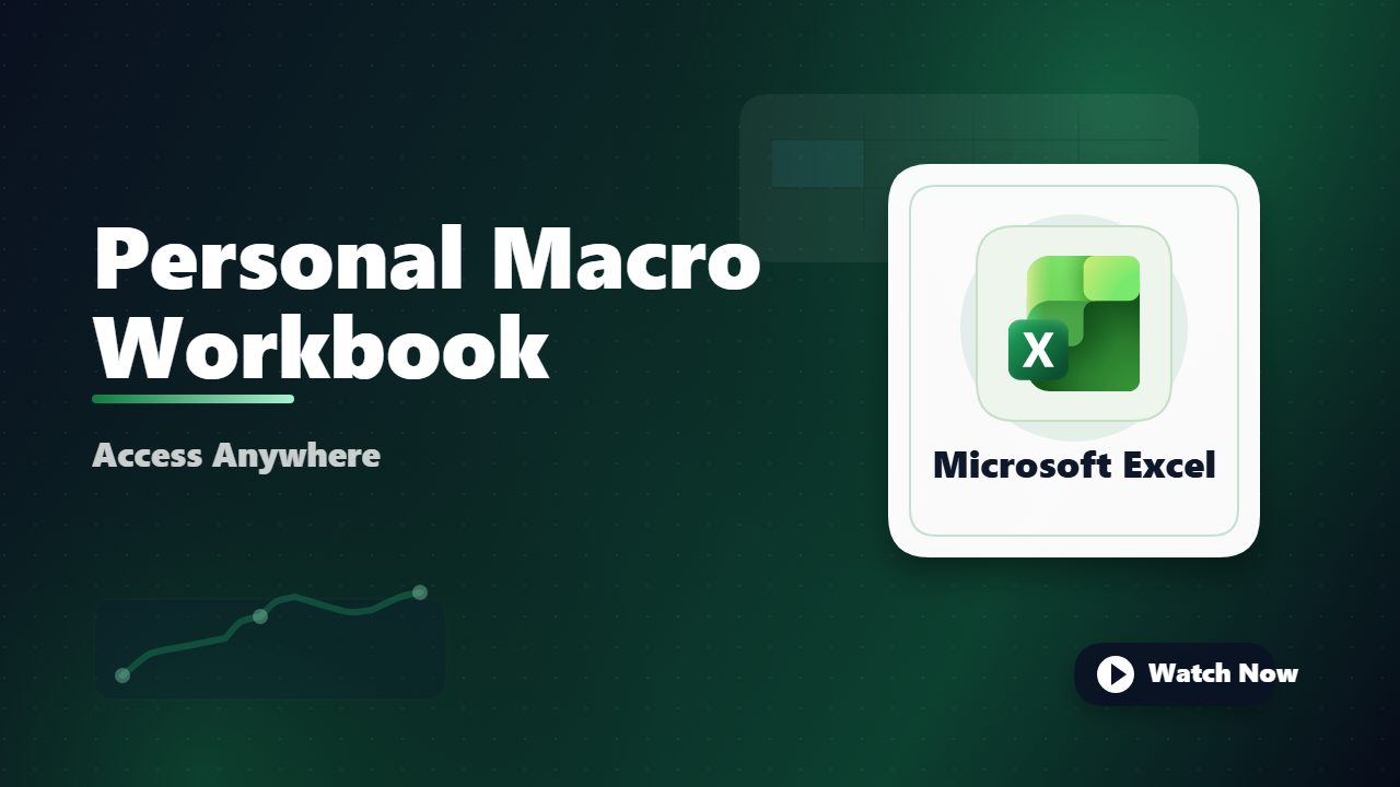 Creating a Personal Macro Workbook