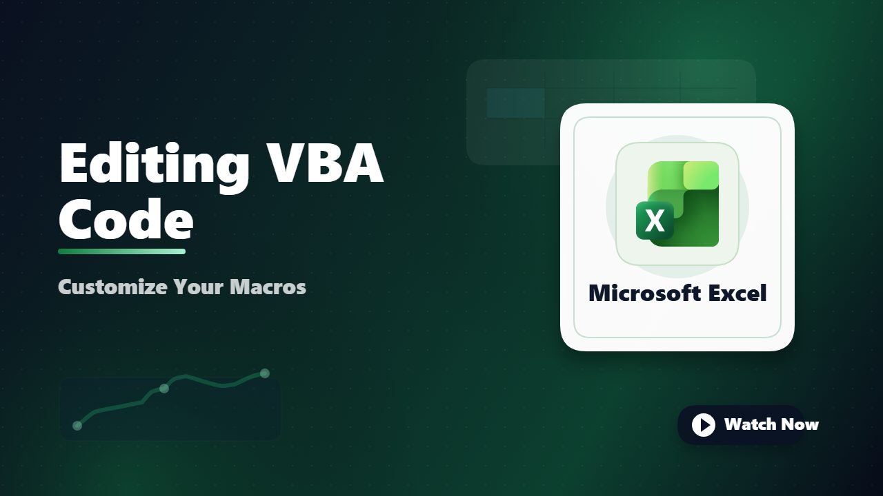 Editing VBA Code for Macros