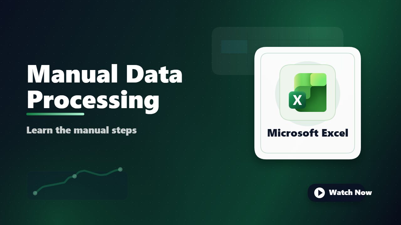 Manual Data Processing in Excel