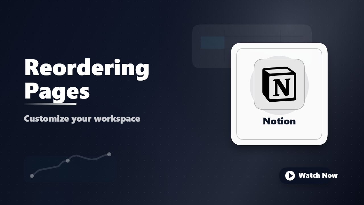 Reordering Pages and Adjusting Settings