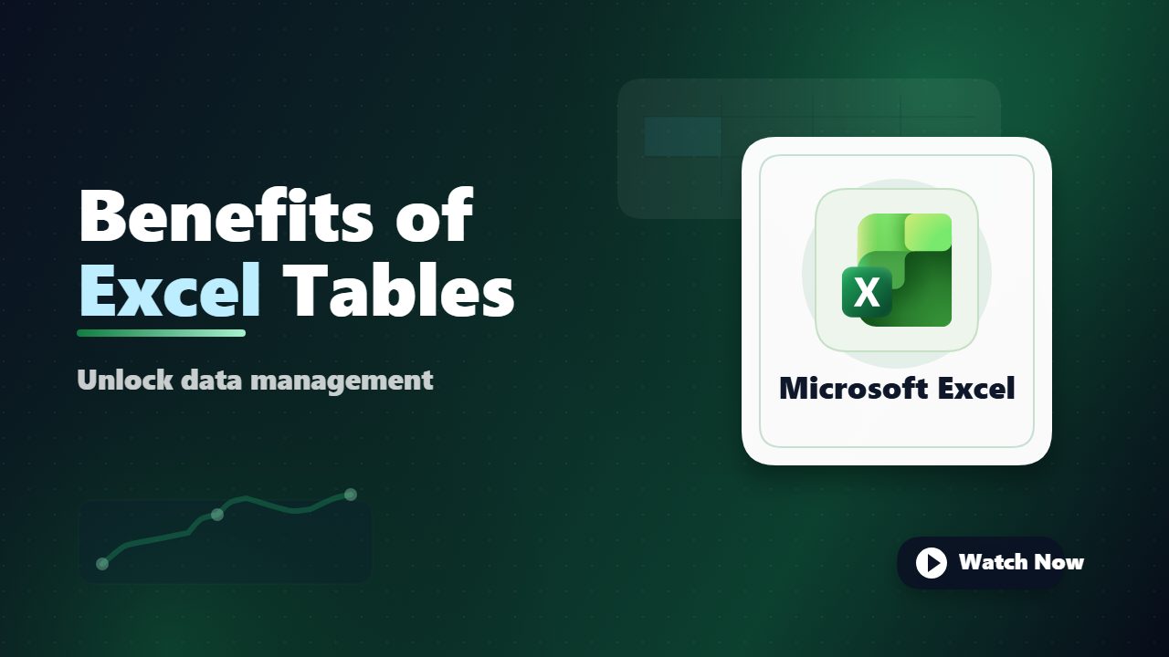 Utilizing Excel Tables